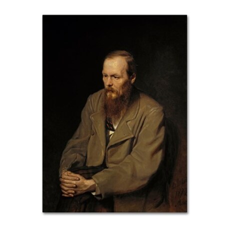 Trademark Fine Art Vasily Perov 'Portrait Of Fedor Dostoyevsky' Canvas Art, 35x47 AA01200-C3547GG